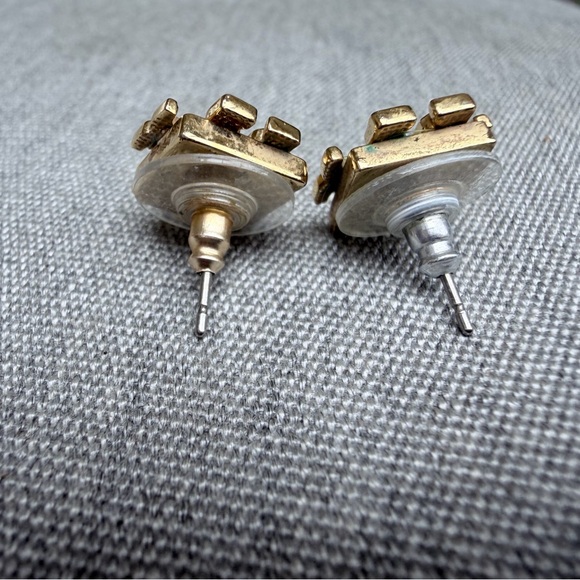 Tory Burch Gold Logo Studs - Picture 2 of 4
